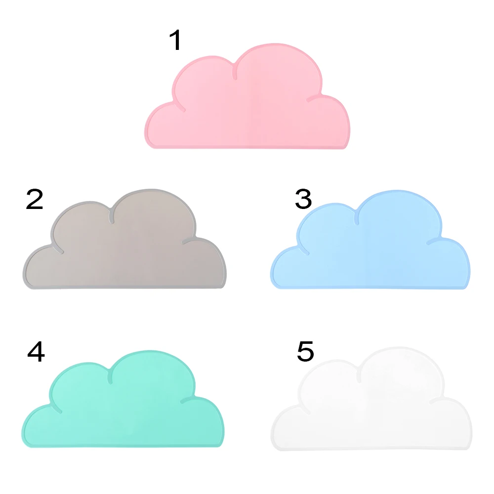Милый детский коврик в форме облака, силиконовый коврик, FDA коврик для стола, BPA бесплатно, водонепроницаемый кухонный набор подушечки аксессуары