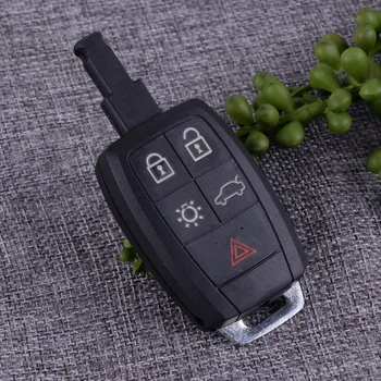 

DWCX Black 5 Button Keyless Entry Remote Car Key Shell Case Replacement Fit For Volvo C30 C70 S40 V50 2008 2009 2010 2011