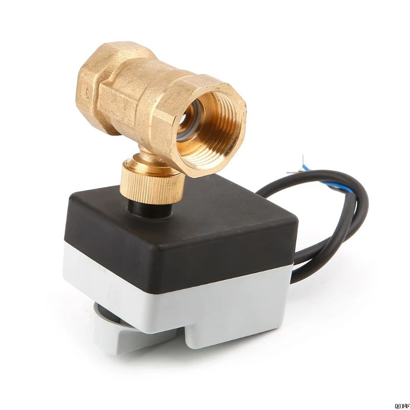 AC220V DN15 DN20 DN25 2 способа 3 провода латунный моторизованный шаровой клапан электрический Actuato с ручным переключением