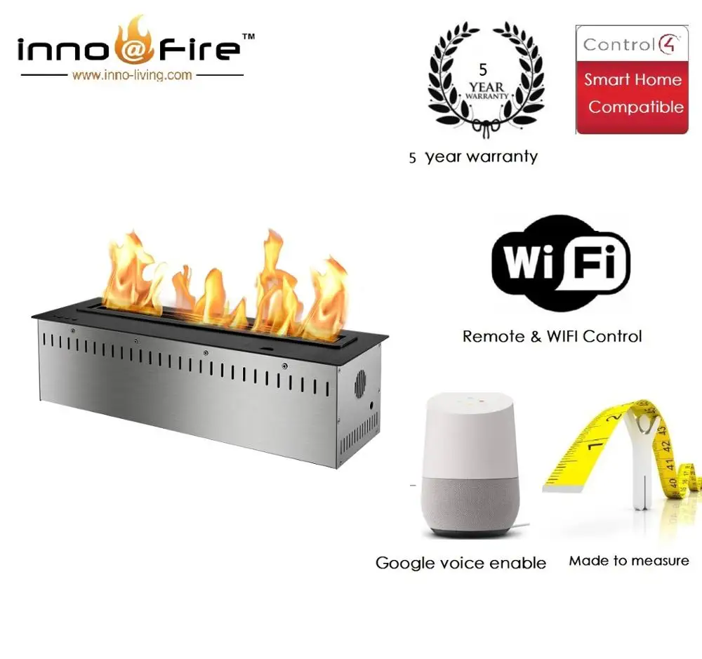 

Inno-Fire 36 inch wifi intelligent smart fireplace ethanol burner