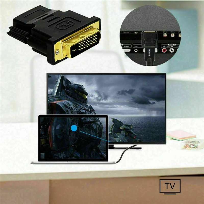 Адаптер DVI к HDMI адаптер для компьютера Dvi Male 24 + 1 Hdmi Female 1080P HD кабель-конвертер |