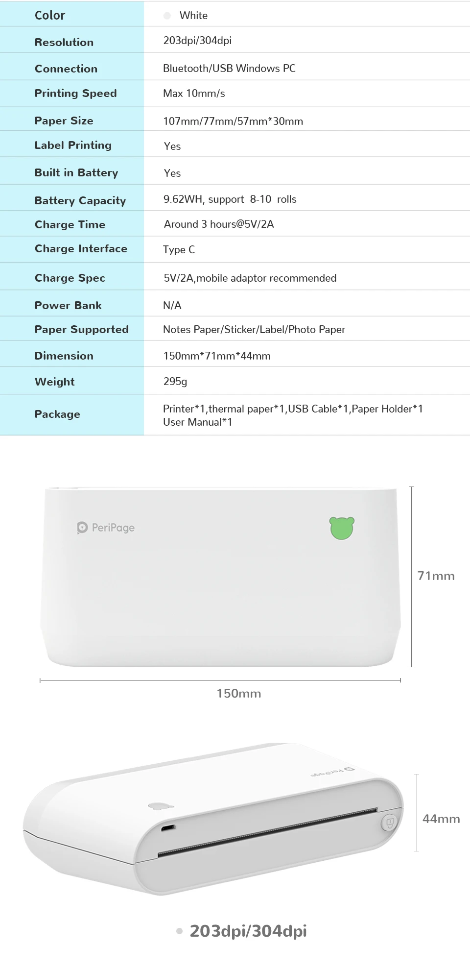 Peripage a9 a9s max mini impressora térmica