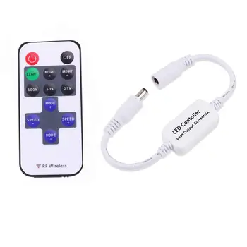 

Updated Mini Remote Controller for Single Color LED Strip Lights, RF Dimmer for 12V DC LED Ribbon, Shelf Lights, Wireless Remot