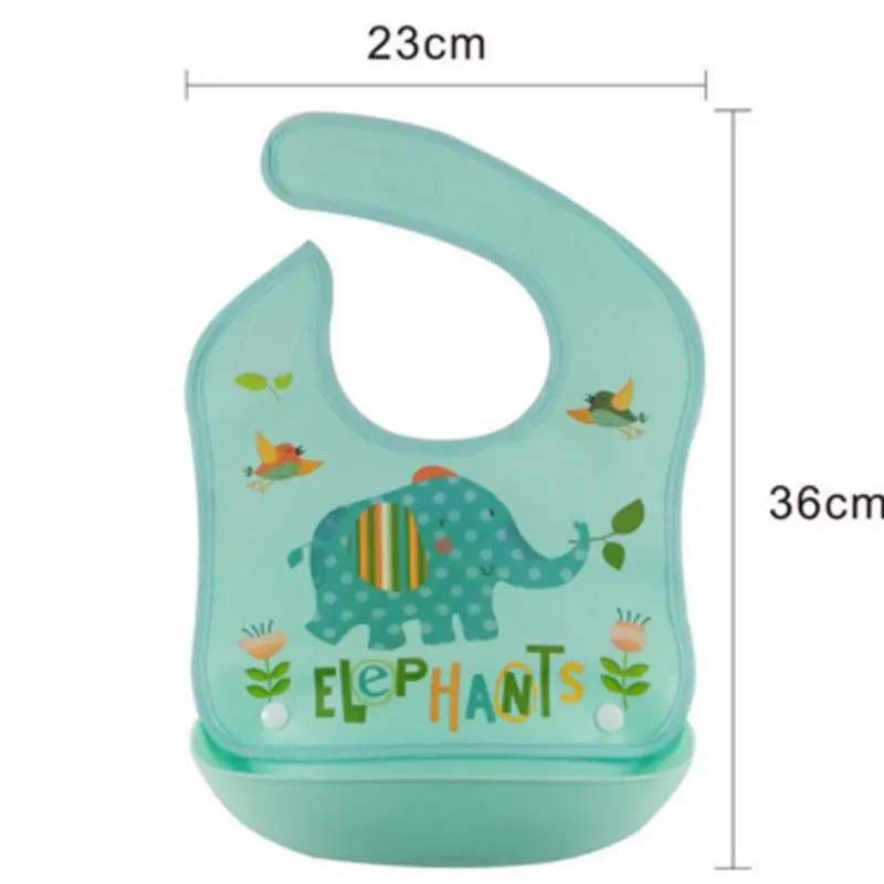 Brand New Infant Baby Boys Girls Silicone Waterproof Bib Washable Roll Up Crumb Catcher Feeding Eating Cute Baby's Bib
