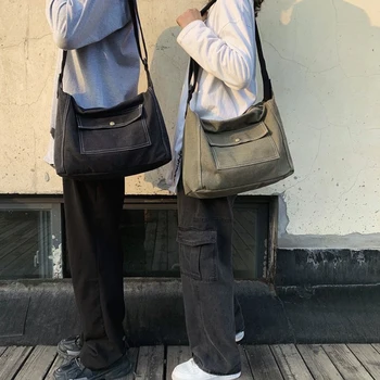 

Fashion Canvas school bags for teenager boys girl Crossbody Bag Large Messenger Bag satchel Handbag mochila escolar 2020