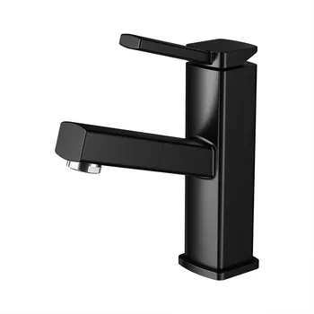 

Single Hole Pull Out Spout Kitchen Sink Mixer Tap Stream Sprayer Head Chrome Black Mixer Tap Kitchen Faucet