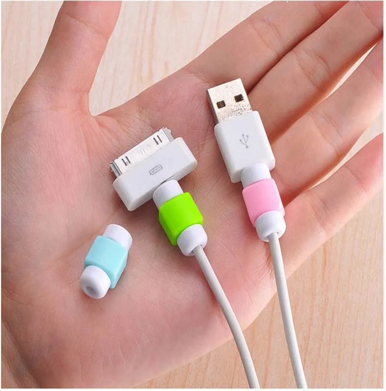 USB кабель передачи данных телефона защитный кабель протектор качество анти-поломки зарядный кабель протектор для iPhone и т. д. линия для наушников