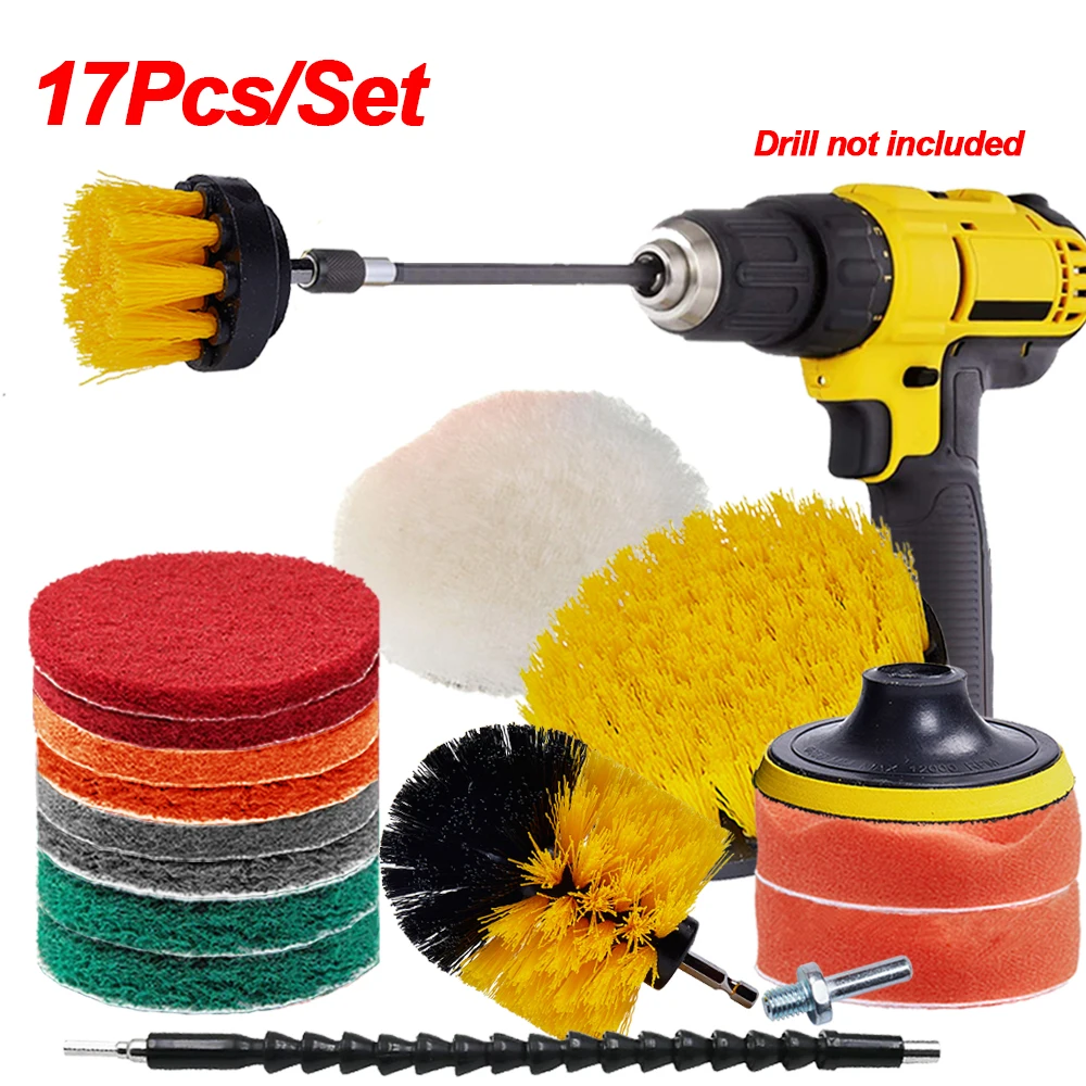 Drill Brush Set Detailing Brush For Car Tire Wheel Rim Cleaning Brushes