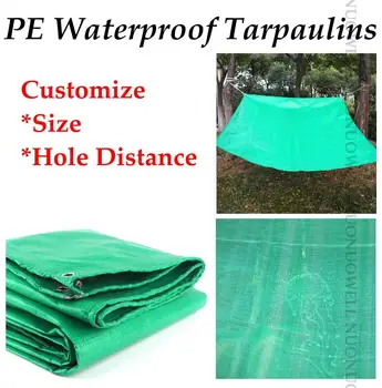 

Customize Size 0.32mm Green PE Tarpaulin Cover Rainproof Cloth Tarp Waterproof Double Side Lightweight Tarp Sunscreen Cloth