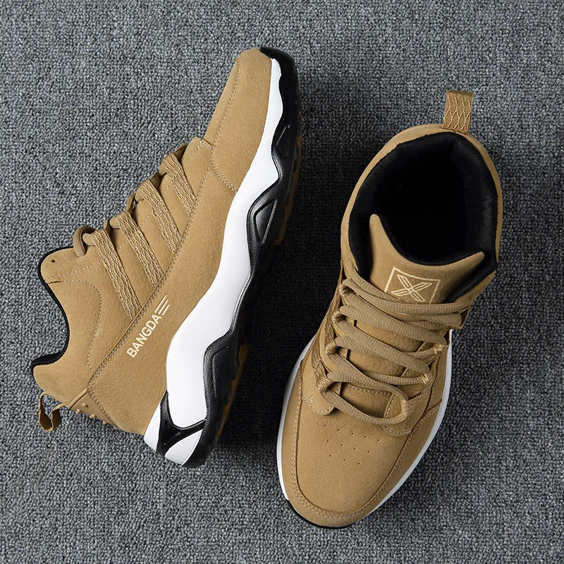 

New Fashion Men Sneakers High Top Running Shoes for Men White Red Outdoors Walking Sports Shoes Boots Comfortable Plus Size 48