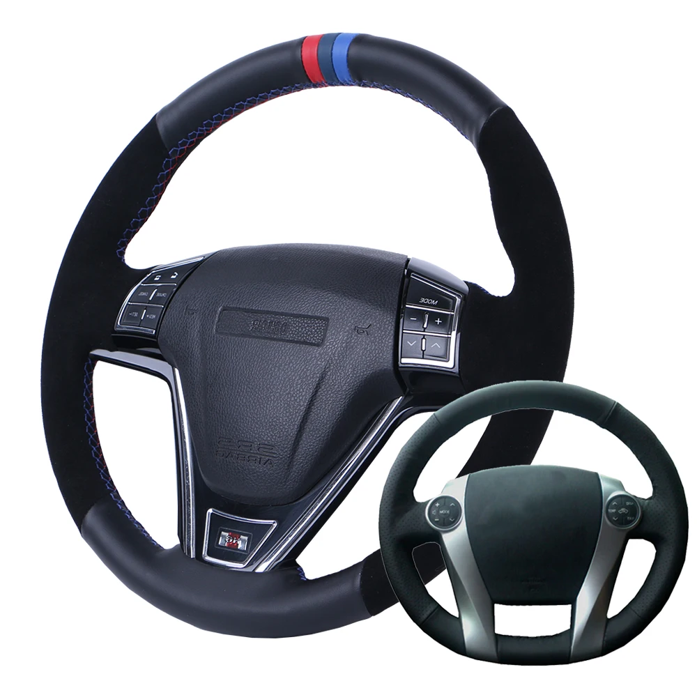Car Steering Wheel Cover Suede Leather For Toyota Prius 30(XW30) 2009