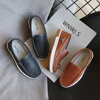 

Children Shoes For Boys Big Kids Leather Flats Slip-on Loafers Moccasins Shoes For Wedding Party Show Classic Shoes 26-35 Spring