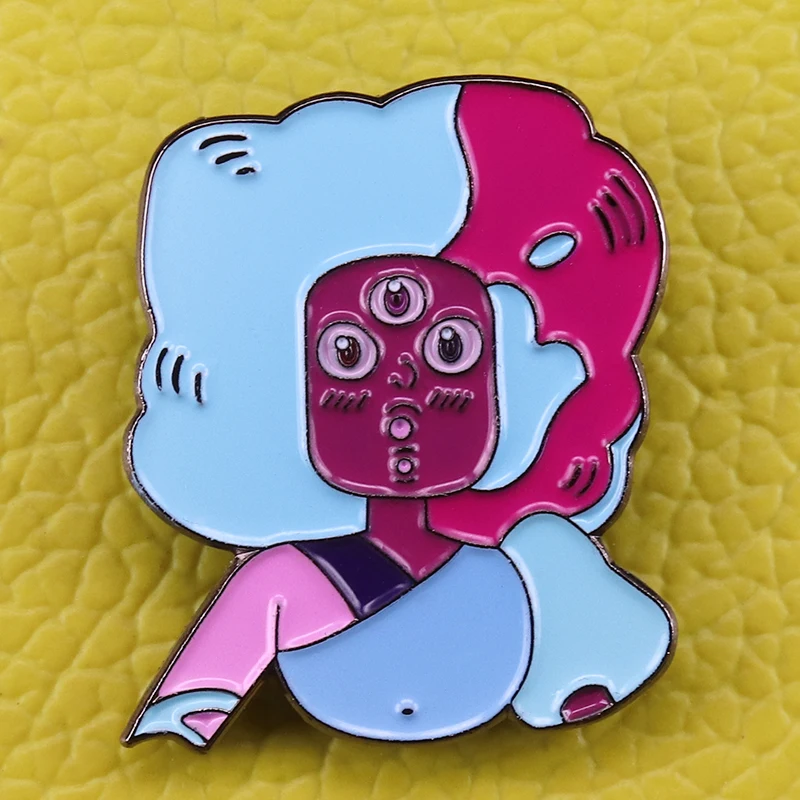 Steven Universe гранат булавка Кристалл драгоценные камни брошь мультфильм сеть