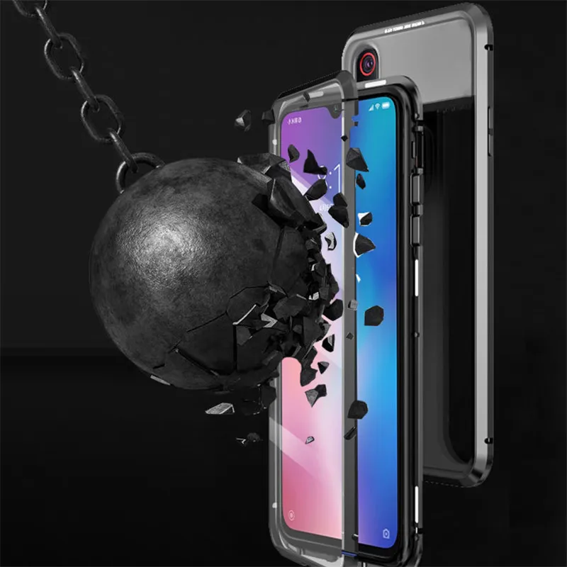 

Magnetic Megal Glass Redmi Note 8 Pro Case For Xiaomi Redmi K20 Pro Case Transparent Note 7 Cover Shockproof Coque Note 8 Funda
