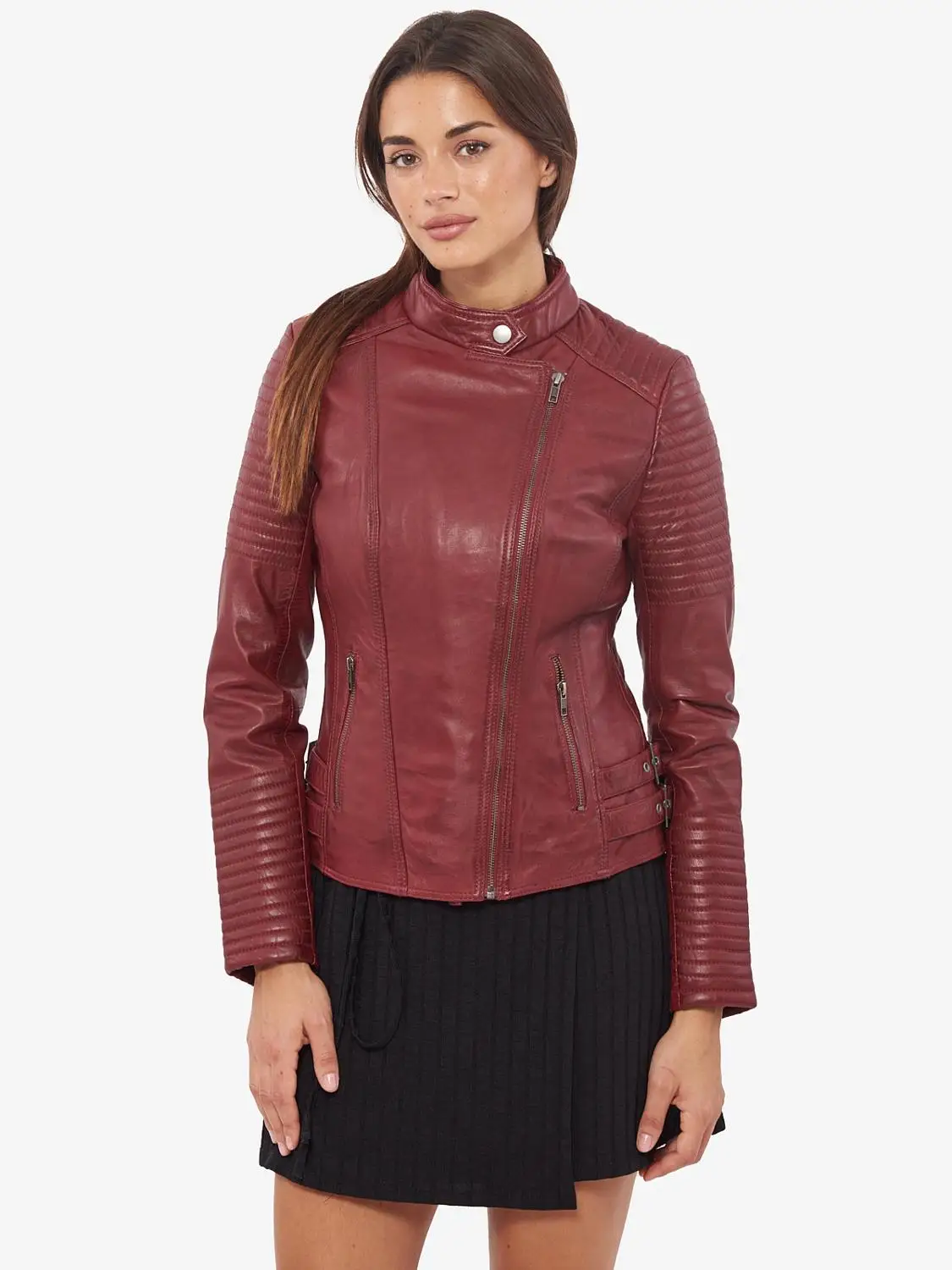 VAINAS European Brand Women Genuine leather jacket for women Real sheep leather jacket Motorcycle jackets Biker jackets Julie