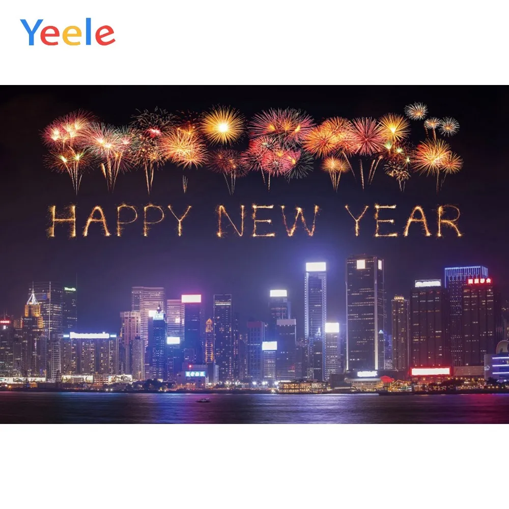

Yeele New Year Family Rave Party Portrait Fireworks Photography Backdrops Personalized Photographic Backgrounds For Photo Studio