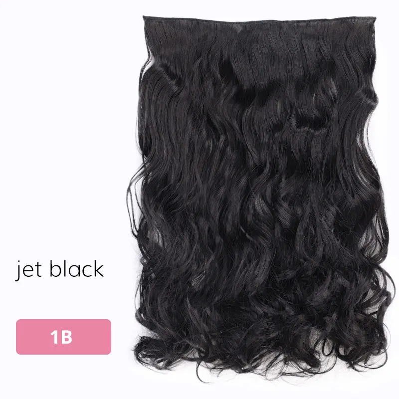 AISI BEAUTY, длинные прямые волосы на заколках, 1 шт., синтетические волосы для наращивания, 5 клипс, накладные волосы блонд, коричневые, черные волосы для женщин - Цвет: D1010-1b