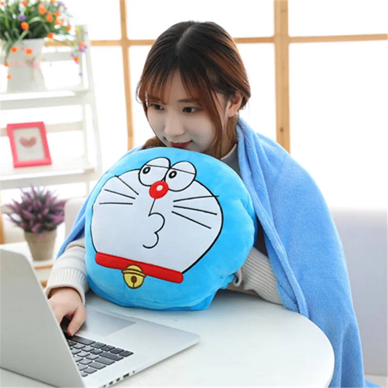 Hot Plush Stuffed Toy Cartoon Anime Cute Doraemon Doraemon Cat Blue Fat Man Doll Pillow Blanket Doll Decoration Pendant Gift