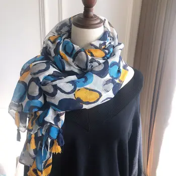 

KYQIAO printed Beach Hijab scarf 2020 women summer Shawls and Wraps Female Foulard Echarpe Designer muffler Free shipping