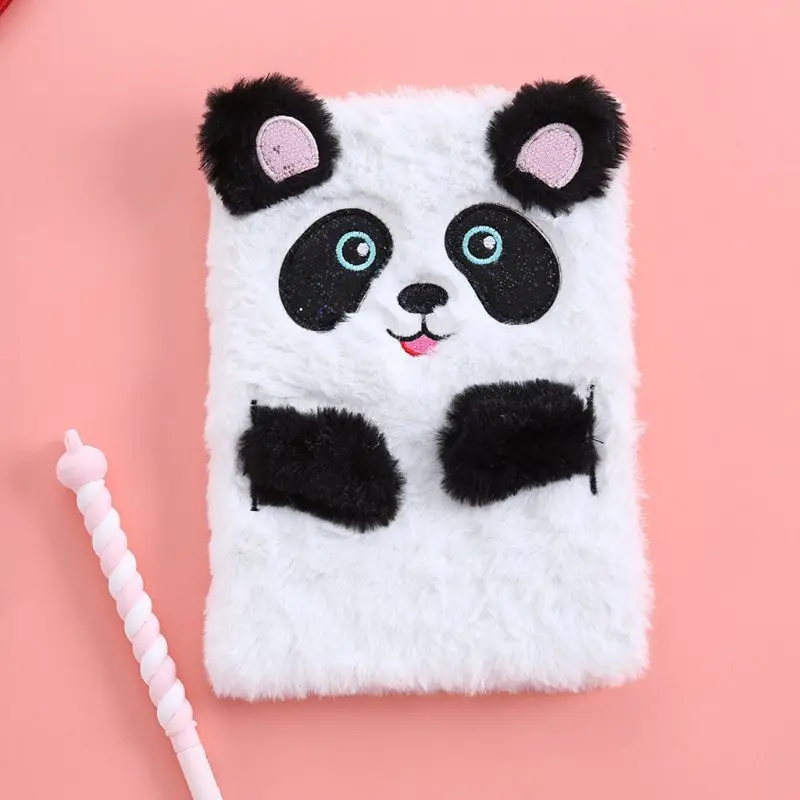 

2020 New Plush Cartoon Notebook Animal Shape Cute Diary Book Notepad Paper Pocket Gifts