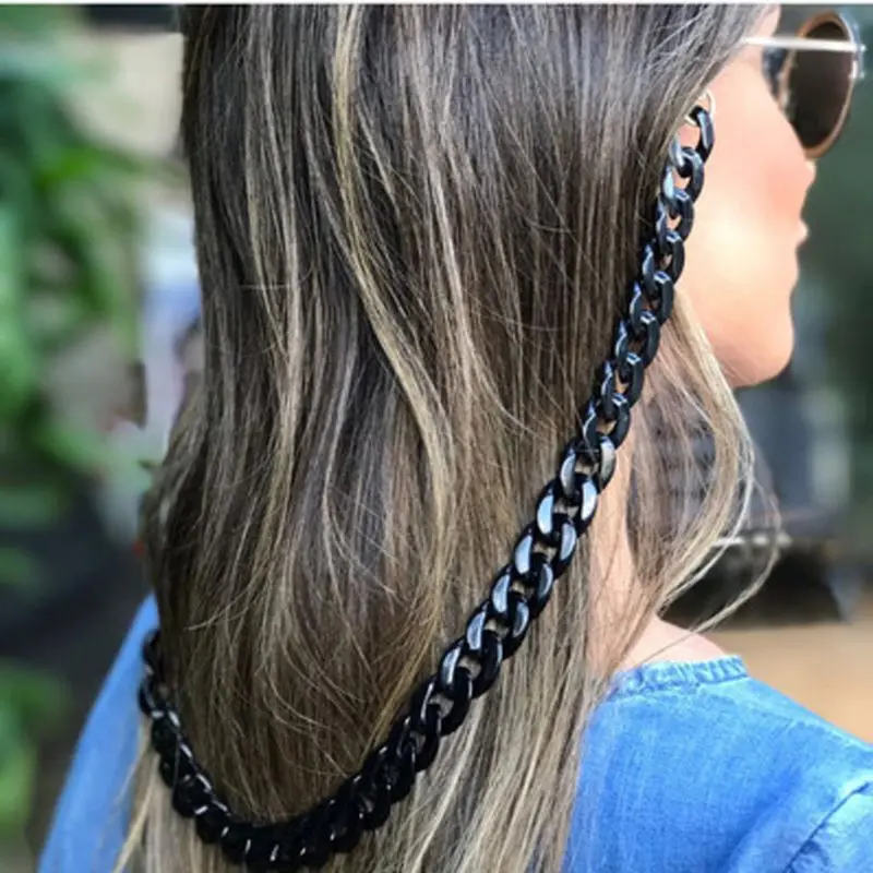 2 шт. женские модные очки солнцезащитные очки Twist Link акриловая цепь держатель шнурок для подвески для солнцезащитных очков