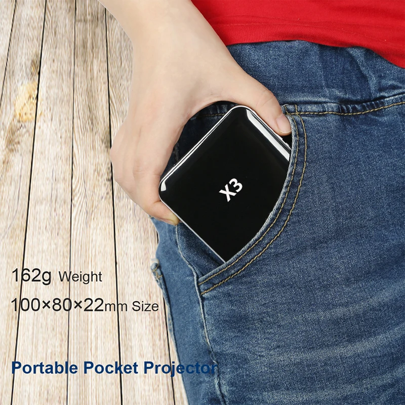Smartldea X3 проводной DLP Pico проектор с тем же экраном встроенный аккумулятор 200ansi