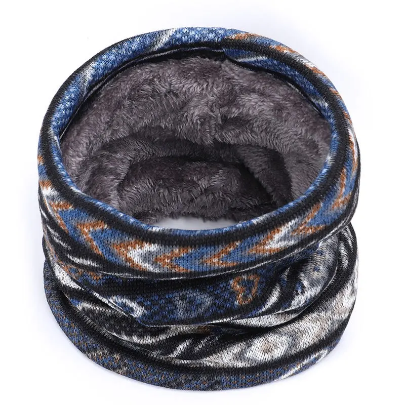 Модный зимний теплый шарф, кашемировый вязаный шарф на пуговицах, теплый шейный шарф, шаль-снуд в стиле хип-хоп, утолщенный шарф для мужчин и женщин - Цвет: 1