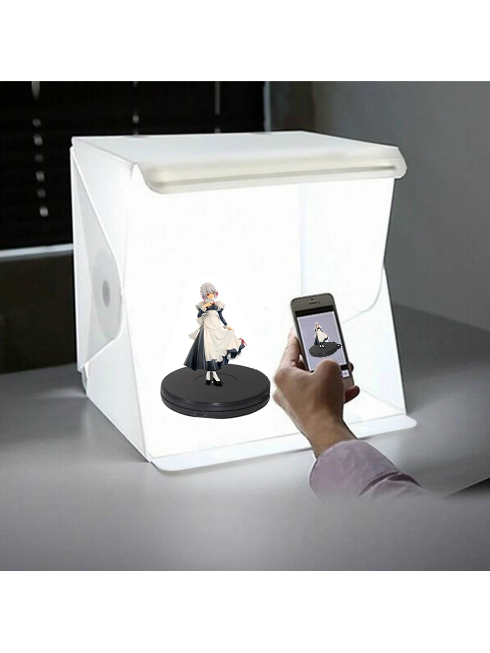 Портативный складной лайтбокс 40*40 см, светодиодный софтбокс для ...