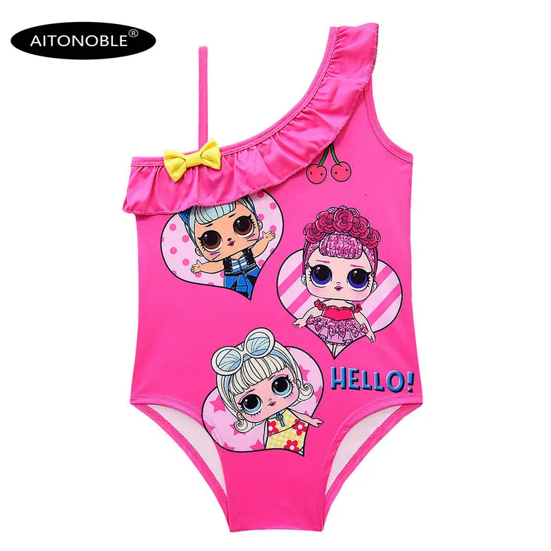 

Aitonoble Children Lol Swimwear Girls Swimsuit Surprise Doll Cosplay Costume Summer Doll Swimsuit Dress