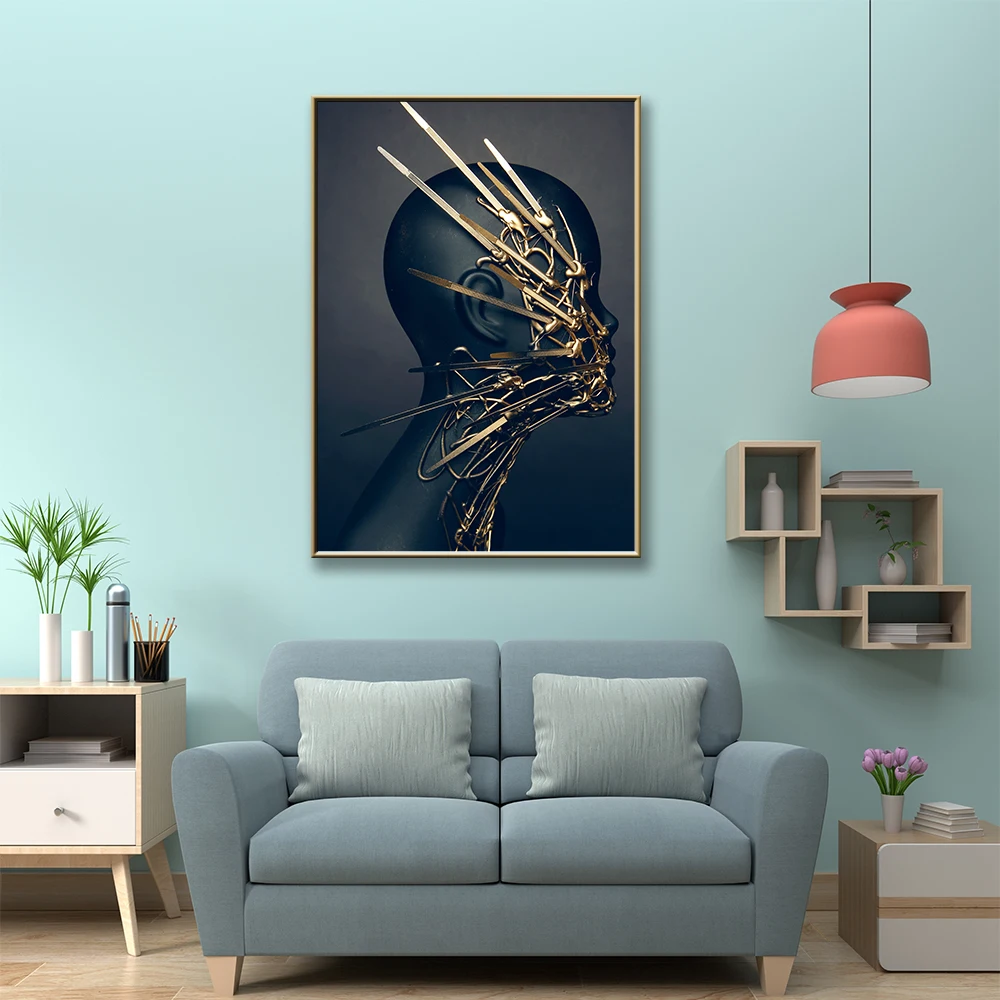 Modern Profile Wall Art Canvas Painting Pictures For Bathroom Lienzos Cuadros Decorativos | Дом и сад