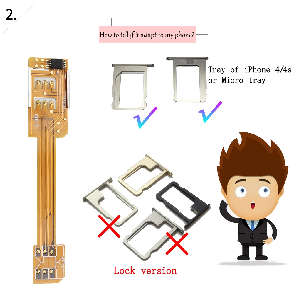 Распродажа! Полезный товар адаптер для двух Sim карт с двумя слотами iPhone 4 микро SIM
