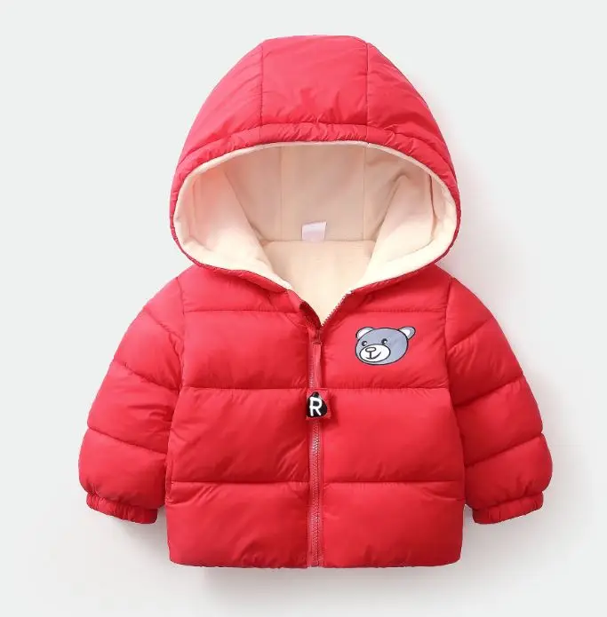 Детское хлопковое пальто; сезон зима-осень; детская одежда для маленьких девочек; куртки; Верхняя одежда для маленьких мальчиков; модные теплые плюшевые пальто; одежда - Цвет: red