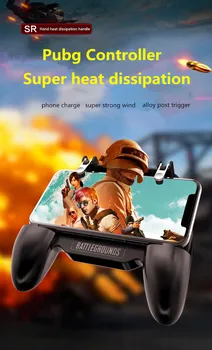 

PUBG Controller 4 Trigger Mobile Game with Cooling Fan for PUBG Game four Fingers Gamepad Controller for iOS Android Phone