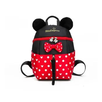 

Disney New Cartoon Backpack Minnie Mickey Print Schoolbag Kindergarten/Primary School Kids Bags Infantil Mochila for Baby Girls