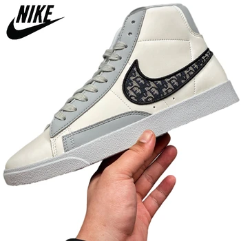 

Original Nike Dior x Air Jordan 1 Mid OG aj1 Men's Basketball Shoes Womens Retro Blazer Sports Shoes Outdoor Sneakers CN8607 002