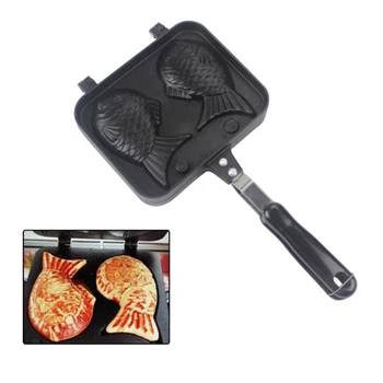 

New Household Snapper Waffle DIY Cookie Cake Double Bream Fishes Baking Mold Material Aluminum Making Cichlids
