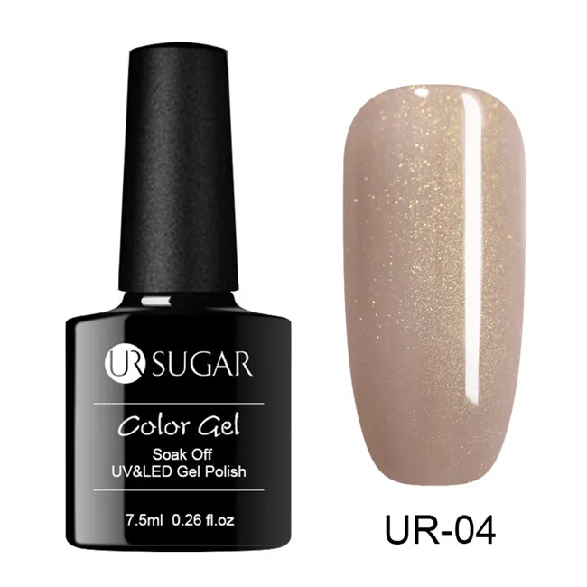4 UR SUGAR 7.5ml Color UV Gel Holographic Glitter Semi Permanent Soak Off Nail Art Gel Polish Varnish Manicure Lacquer Design DIY - Цвет: 4