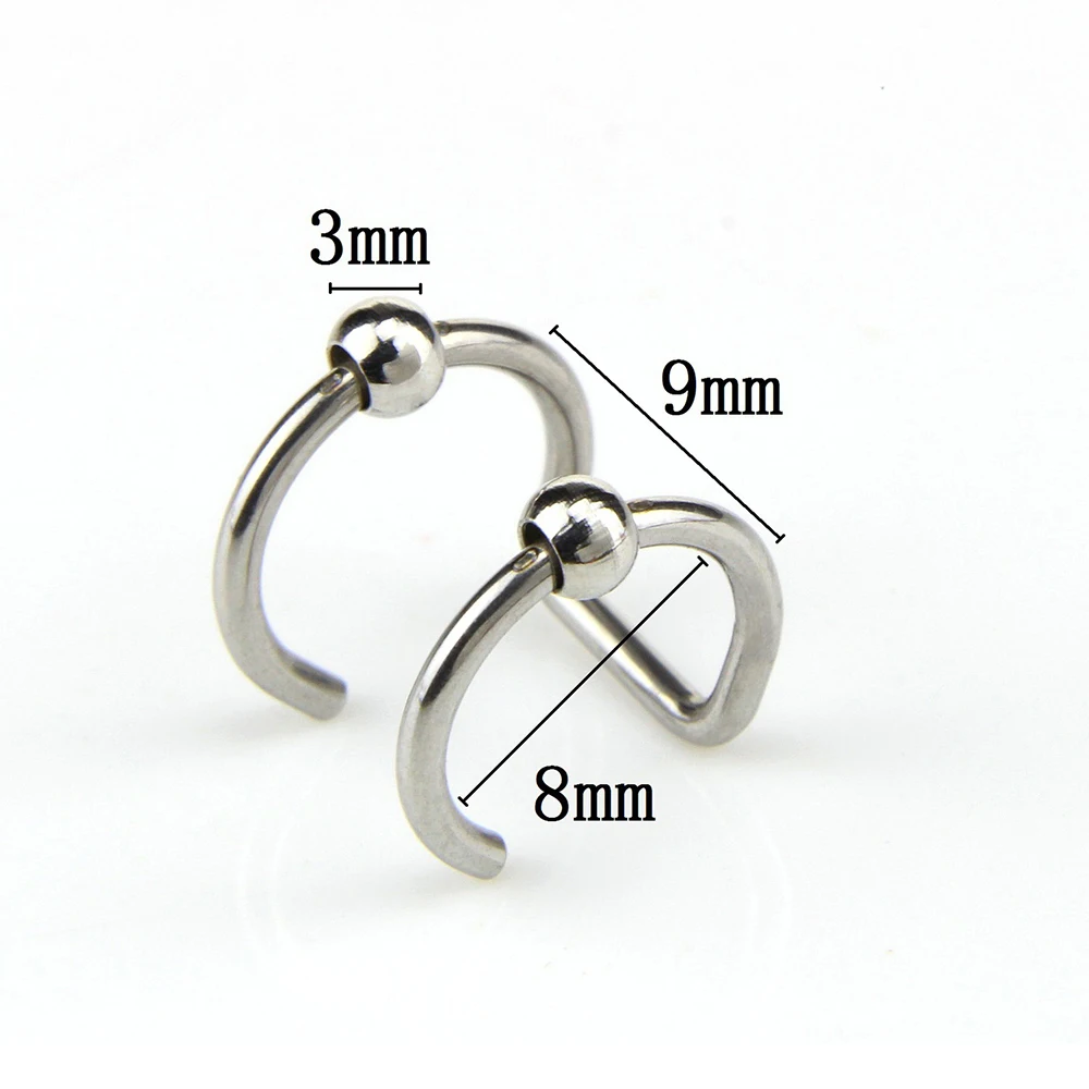 Fashion stainless steel Punk Rock Ear Clip Cuff Wrap Earrings No piercing-Clip On Cartilage Wrap fake Earring 1pc