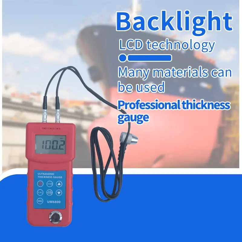 

Ultrasonic thickness gauge 1.0-300mm Digital Thickness Meter Tester for Steel Aluminum Copper Glass