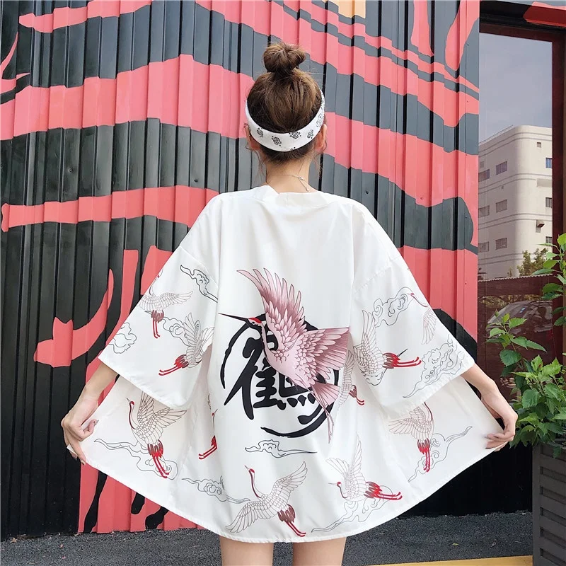 Japanese Streetwear Women Kimono Yukata Cosplay Japanese Clothes Traditional Kimonos Haori Women 31307