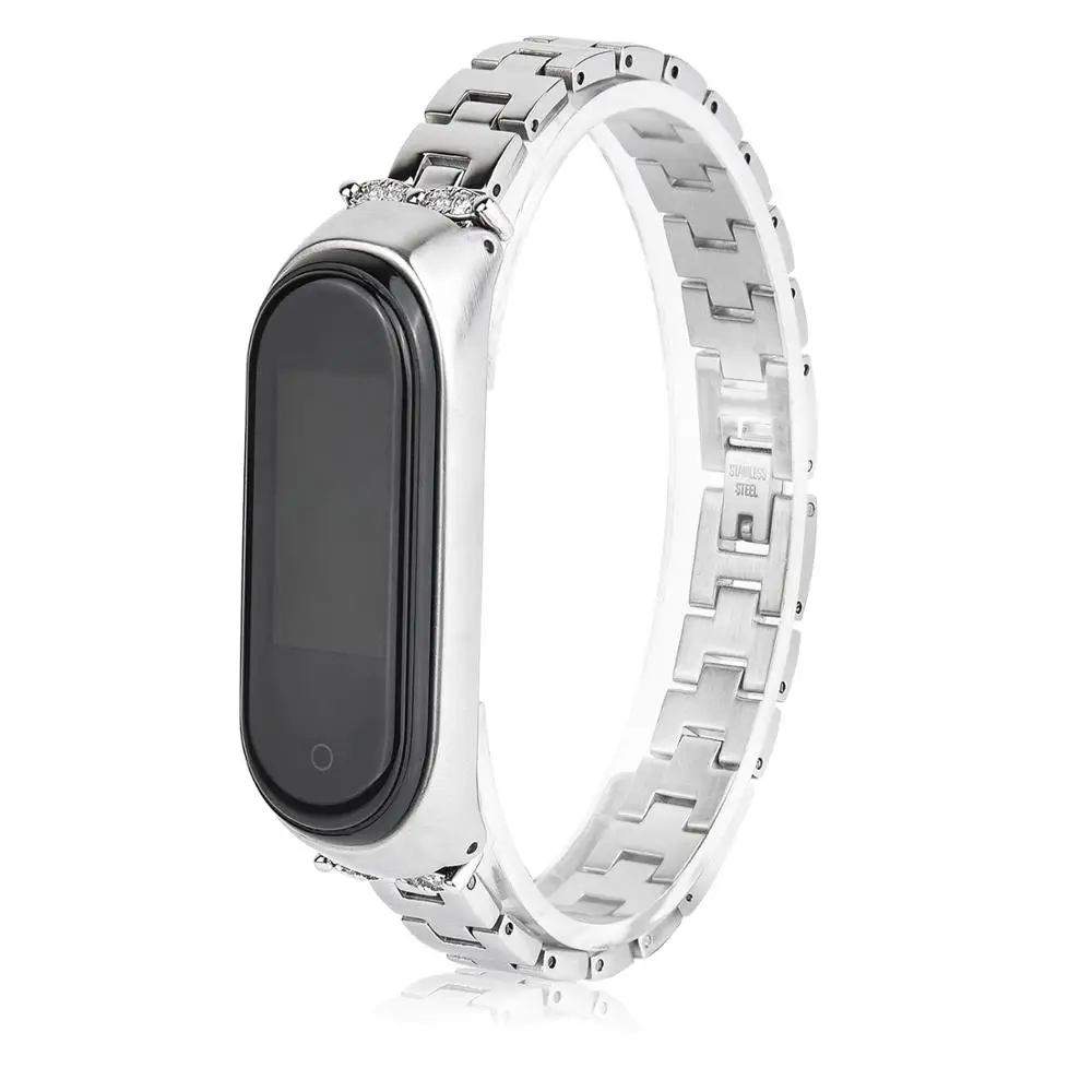 Ремешок для Xiaomi mi band 4 mi band 3 mi band 4 сменный металлический ремешок на запястье браслет из нержавеющей стали напульсники mi Band 3