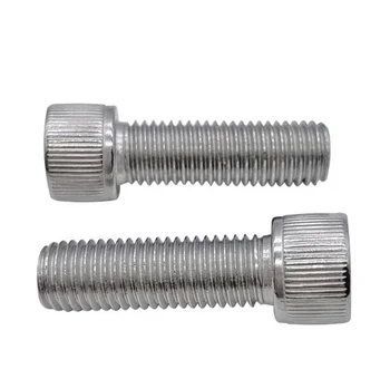 

50pcs 10#-32 allen screws inner hexagon socket grain bolts knurled stainless steel full thread UNF pitch male screw 1/4"-2" L