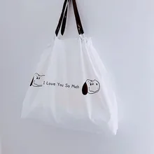 Snoopy мультфильм каваи bolso Corea regalo bolsa blanca de alta capacidad bolsas de plasico ropa papelerina bolsa de embalaje