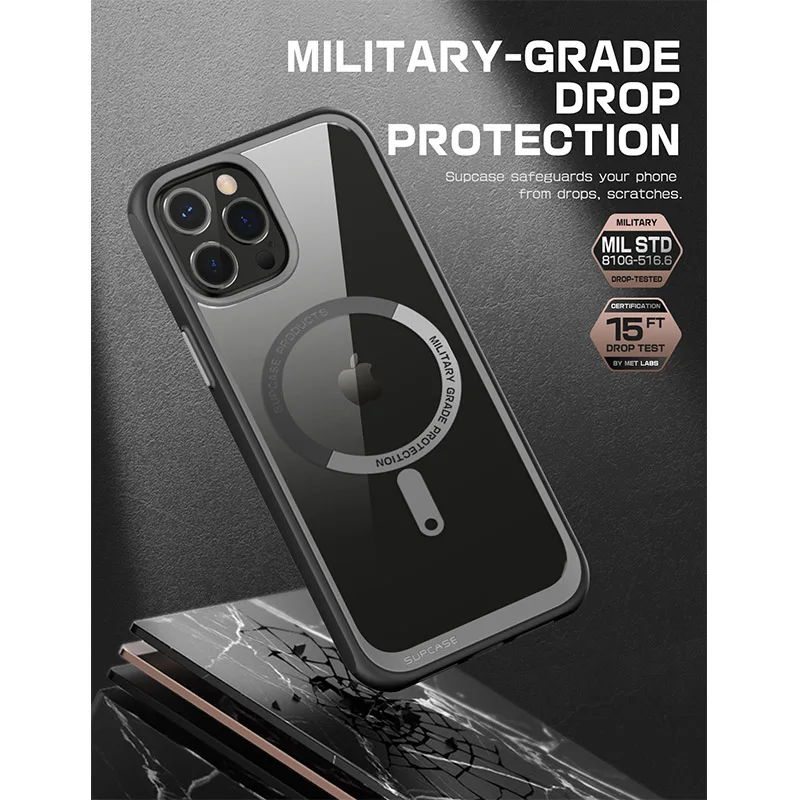 For iPhone 13 Pro Max Case 6.7 inch (2021) SUPCASE UB Mag Series Premium Hybrid Protective Clear Case Compatible with MagSafe 3