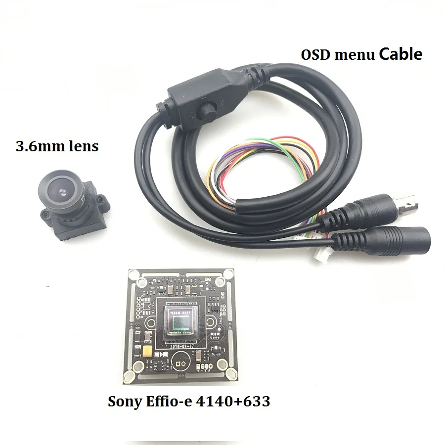 Плата модуля камеры видеонаблюдения с OSD кабелем 1/3 дюйма Sony двойная скорость CCD