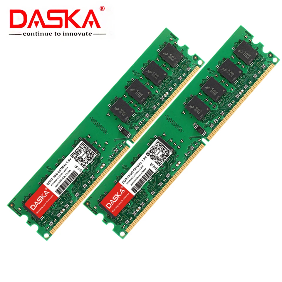 

DASKA DDR2 2GB Pc2 6400 800Mhz Is Suitable For Desktop PC2-6400 667MHZ (For Intel AMD) High Compatibility