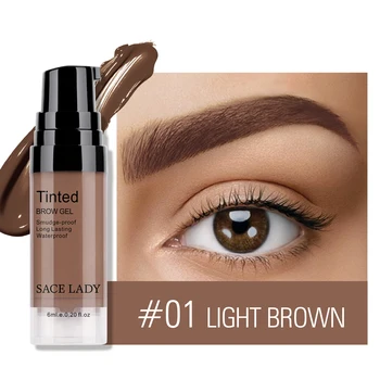 6 Colors Black Brown Eyebrow Gel Long Lasting Waterproof Eye Brow Tint Cream Smooth Makeup Eyebrow Wax Pomade Cosmetics 6ML 2