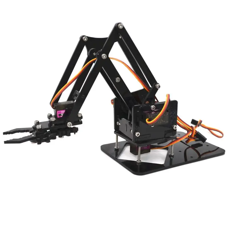 

DIY 4DOF Acrylic Robot Arm 4 Axis Rotating Mechanical for Kit 95AE