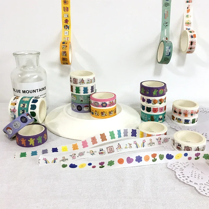 Корейские INS конфеты Медведь DIY скрапбукинг украшения слезоточивая лента бумага