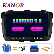 KANOR Восьмиядерный ips Android 9,0 ram 4g 32g rom 2 din автомобильное радио для KIA Sorento 2013 gps РАДИО wifi Bluetooth Карта USB аудио